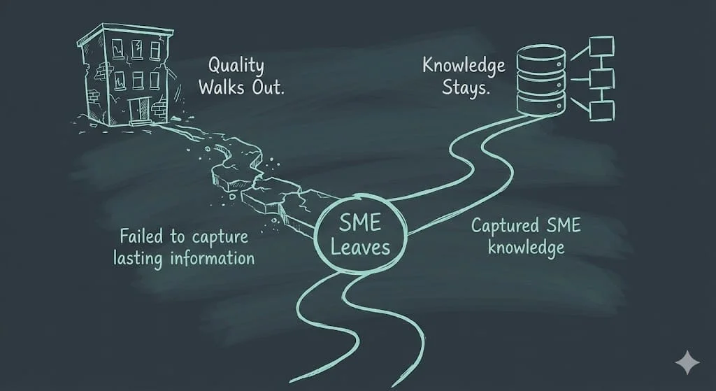 Subject matter expertise retained as a long-term AI system asset