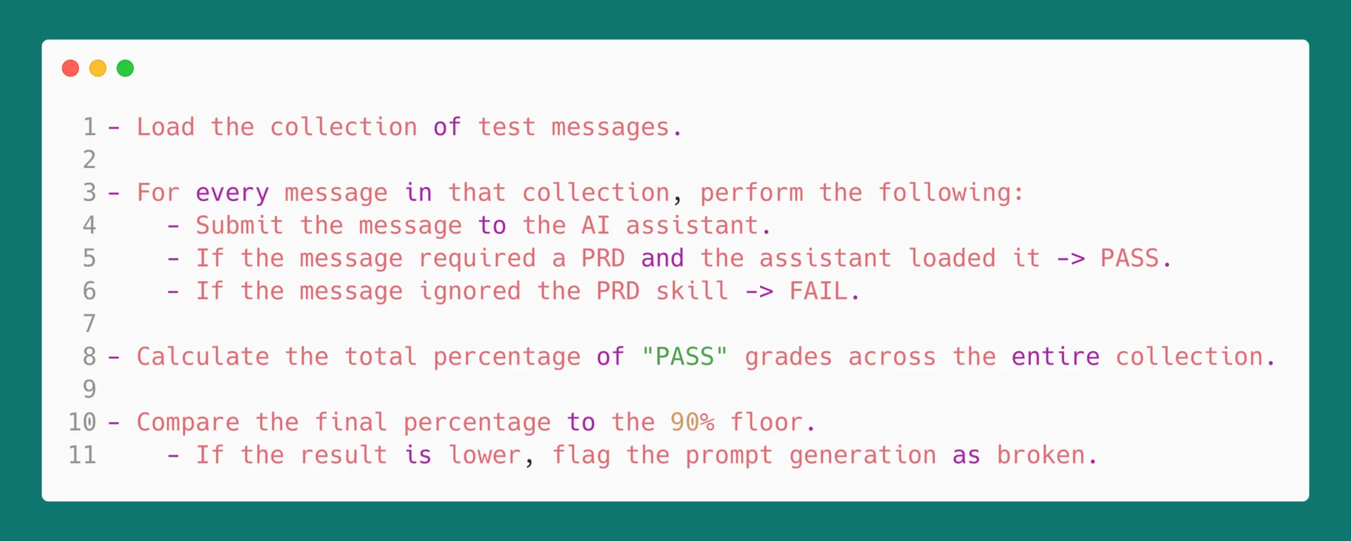 Pseudocode for evaluating AI agent skill selection